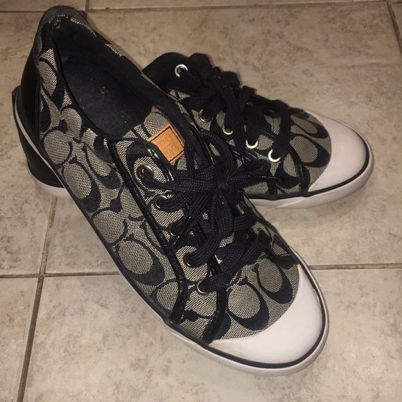 black coach sneakers